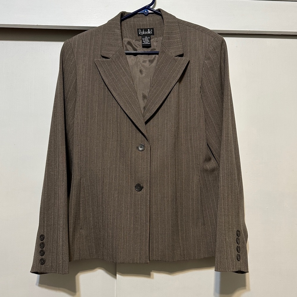 Rafaella Gray Pinstripe Blazer size 12, like new